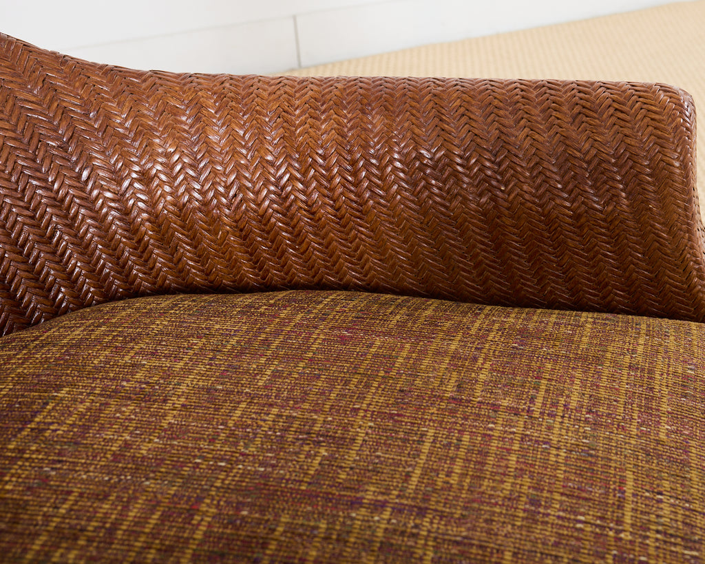 Organic Modern Rattan Wicker Lounge Chair by Lane Venture