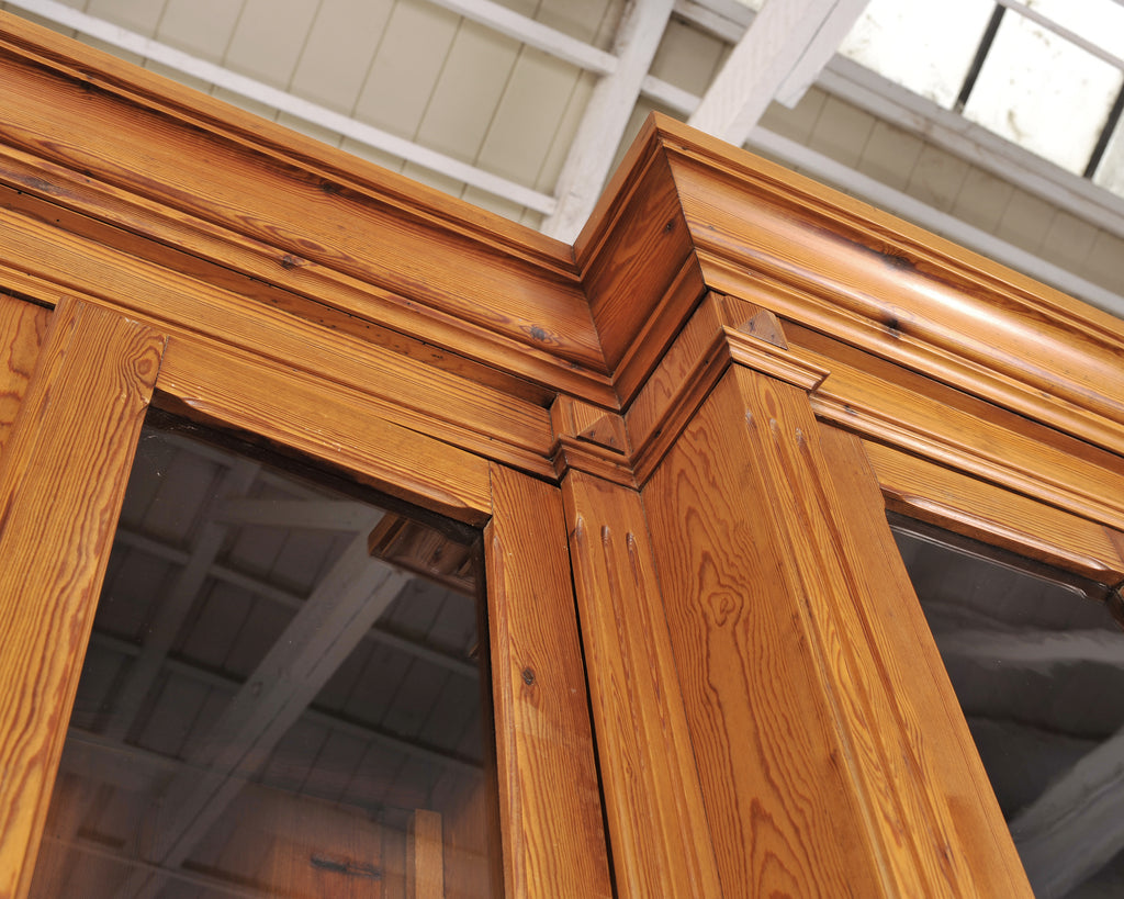 French Provincial Pine Library Bibliotheque Bookcase 10 Ft