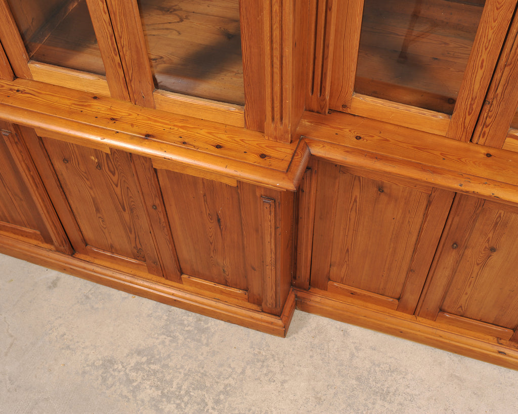 French Provincial Pine Library Bibliotheque Bookcase 10 Ft