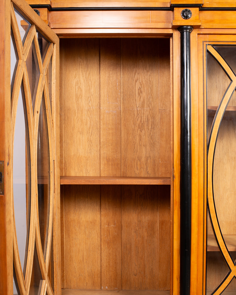 19th Century Austrian Biedermeier Fruitwood Bibliotheque Bookcase
