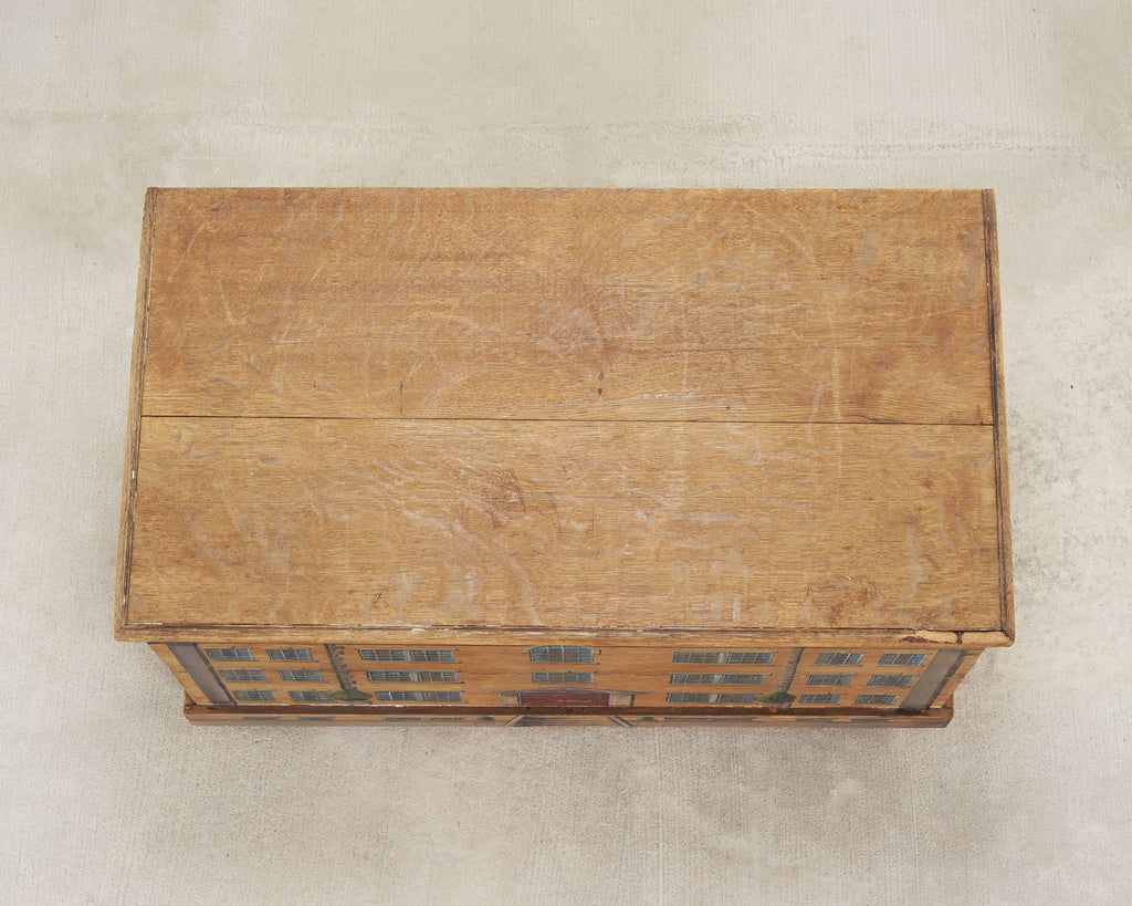 19th C. Country English Painted Georgian House Blanket Chest