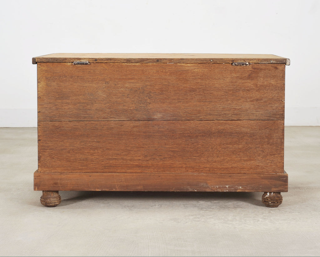 19th C. Country English Painted Georgian House Blanket Chest