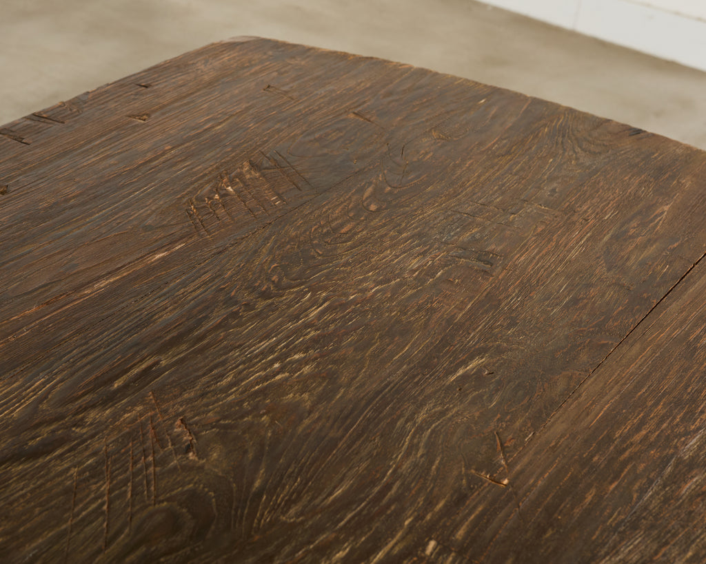 Monumental Country French Oak Farmhouse Dining Table 13 Ft