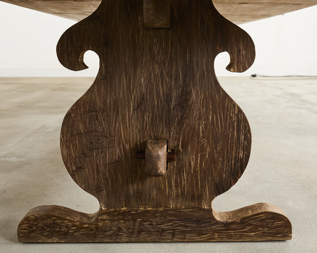 Monumental Country French Oak Farmhouse Dining Table 13 Ft