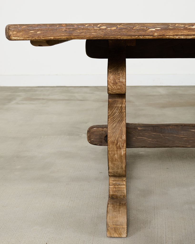 Monumental Country French Oak Farmhouse Dining Table 13 Ft