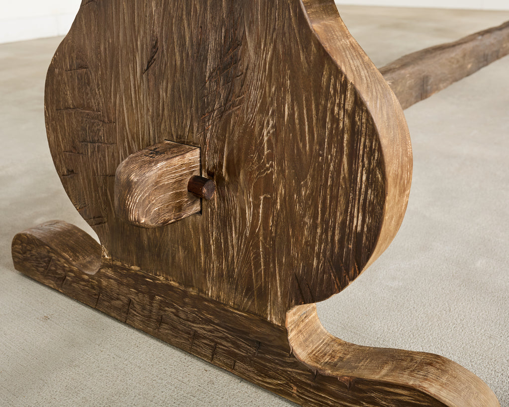 Monumental Country French Oak Farmhouse Dining Table 13 Ft