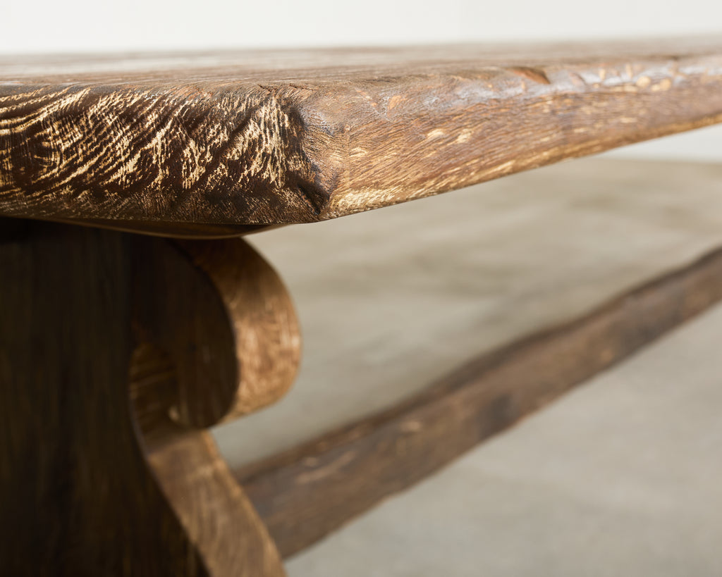 Monumental Country French Oak Farmhouse Dining Table 13 Ft