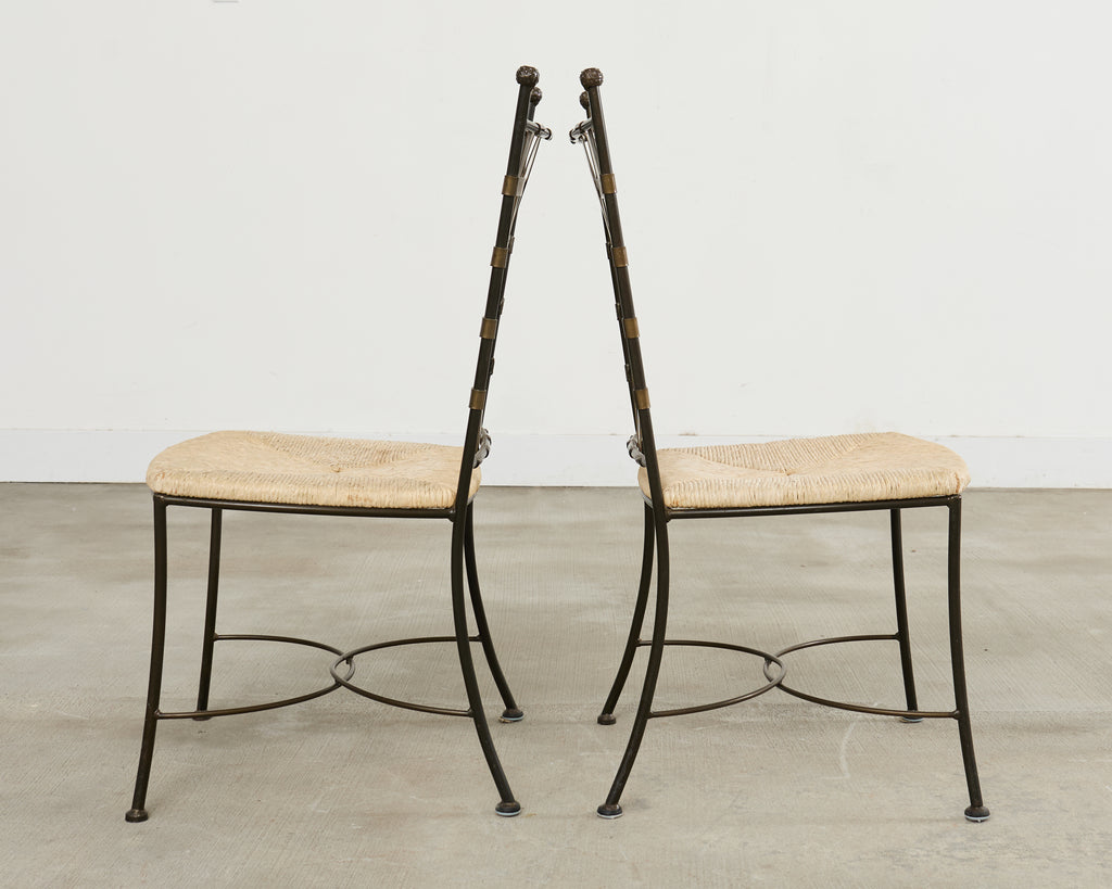 Set of Four Papperzini Style Amalfi Iron Garden Chairs