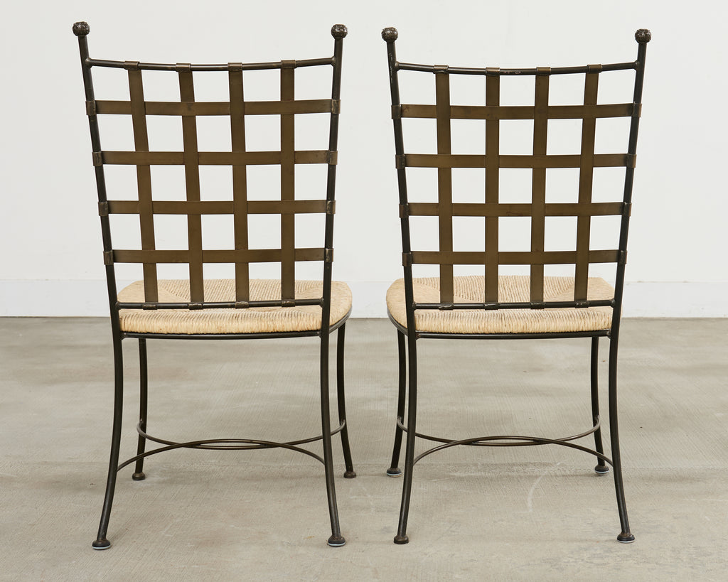 Set of Four Papperzini Style Amalfi Iron Garden Chairs