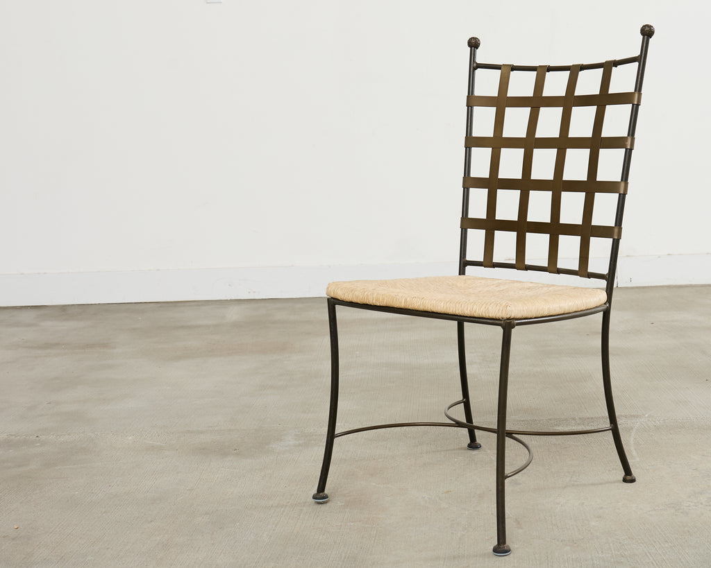 Set of Four Papperzini Style Amalfi Iron Garden Chairs