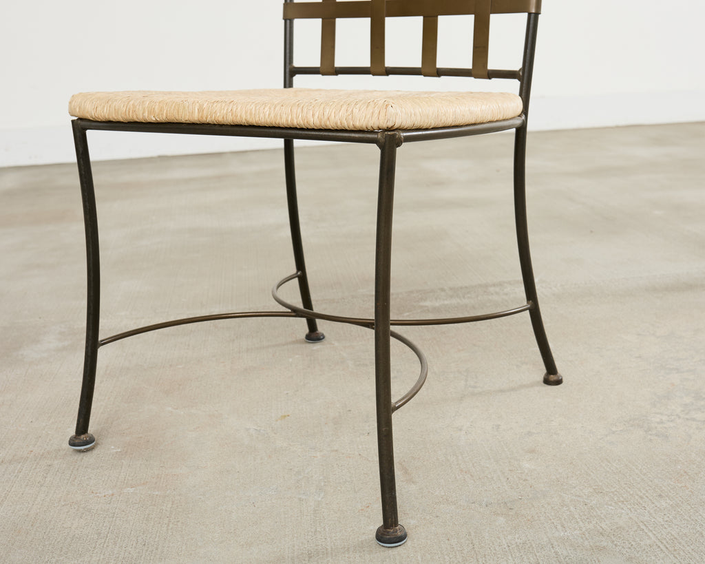 Set of Four Papperzini Style Amalfi Iron Garden Chairs