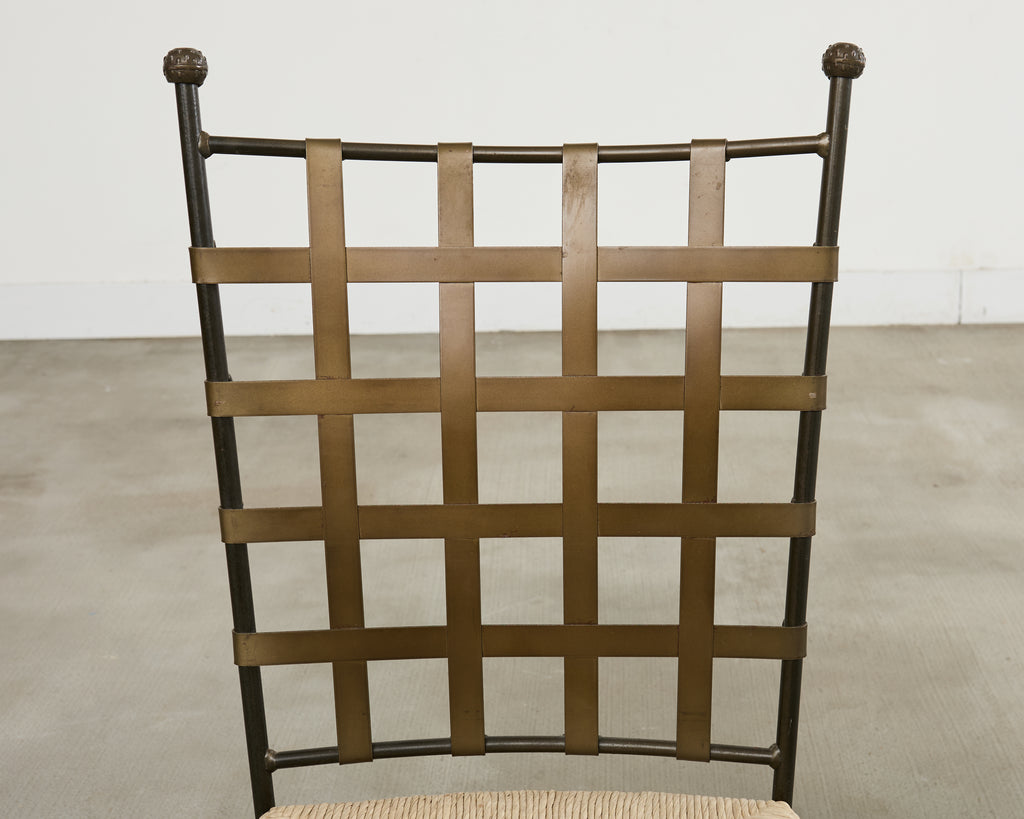 Set of Four Papperzini Style Amalfi Iron Garden Chairs