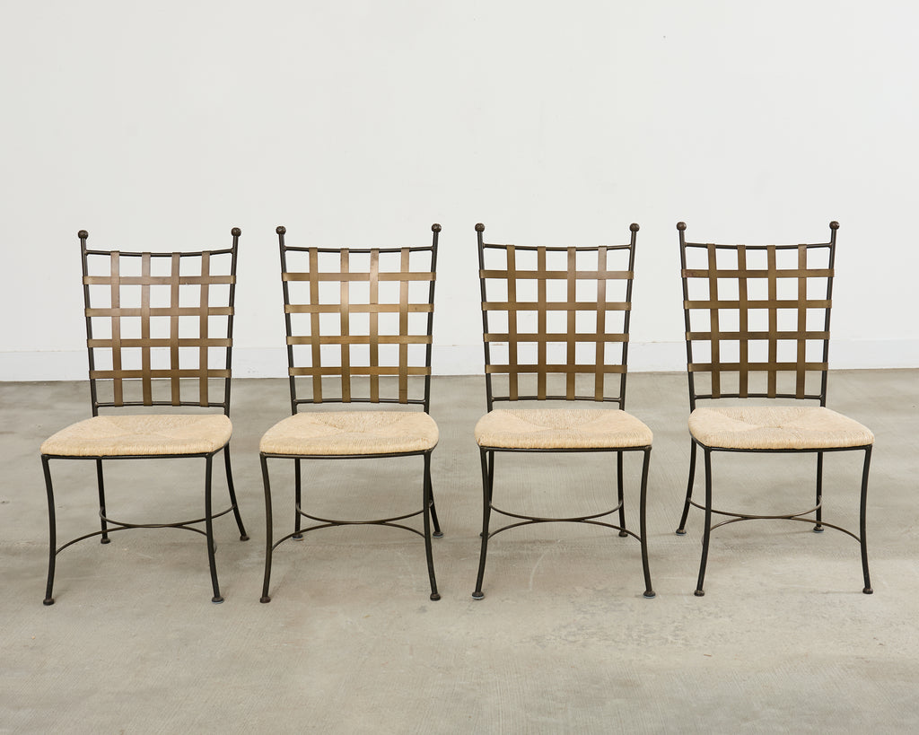 Set of Four Papperzini Style Amalfi Iron Garden Chairs