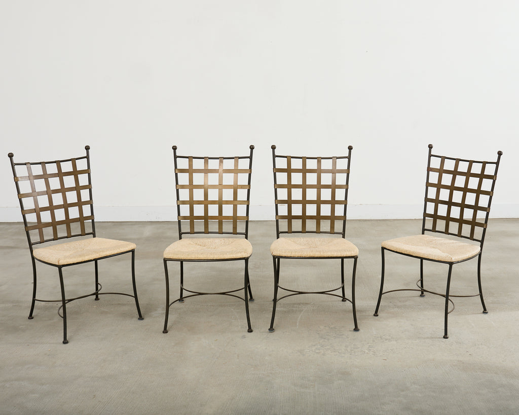 Set of Four Papperzini Style Amalfi Iron Garden Chairs