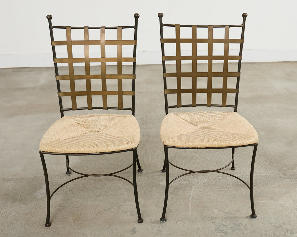 Set of Four Papperzini Style Amalfi Iron Garden Chairs