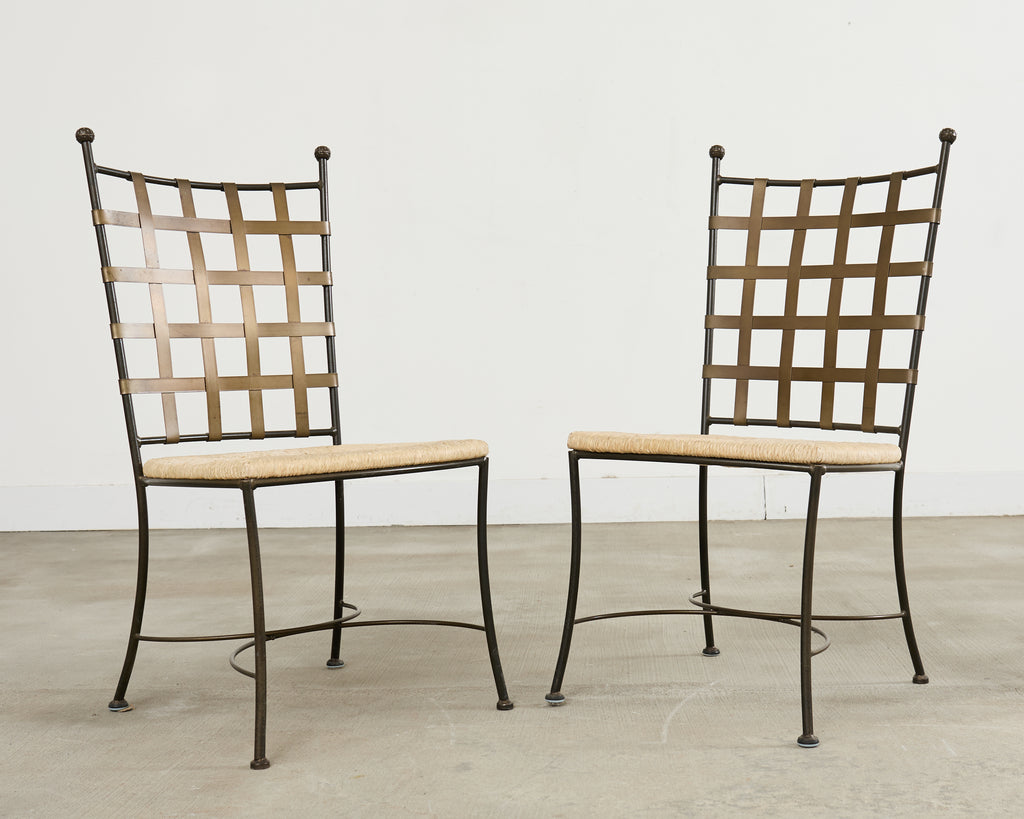 Set of Four Papperzini Style Amalfi Iron Garden Chairs