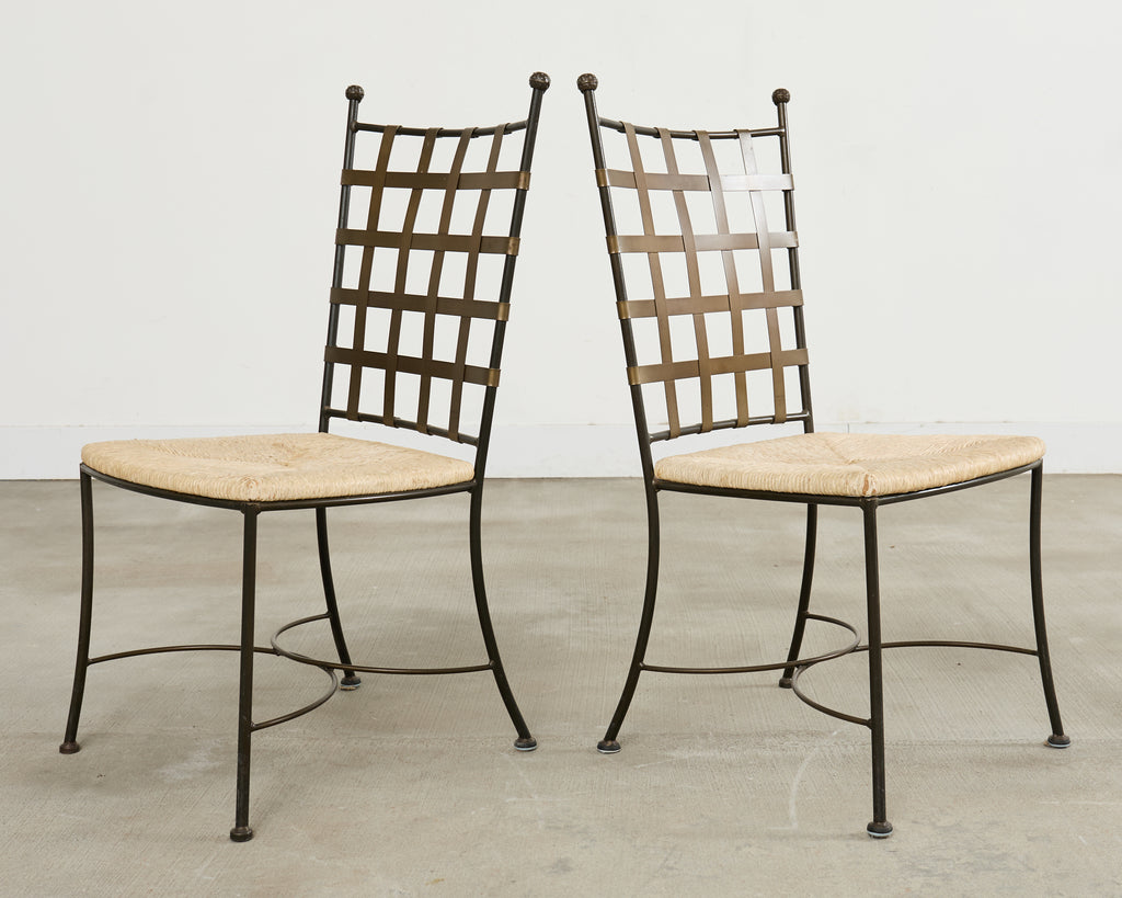 Set of Four Papperzini Style Amalfi Iron Garden Chairs