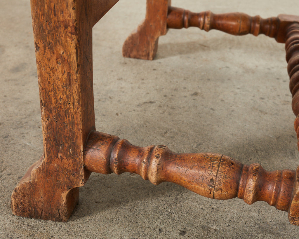 Hendrix Allardyce Italian Baroque Style Leather Library Chair