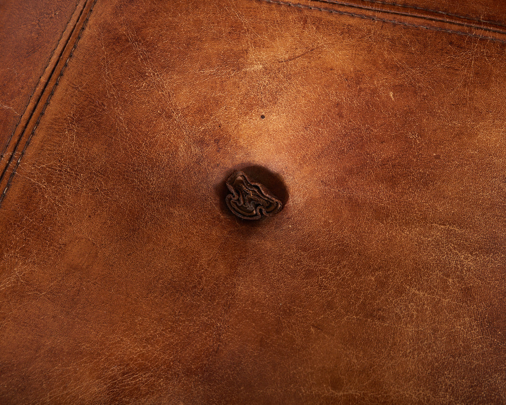 Hendrix Allardyce Italian Baroque Style Leather Library Chair