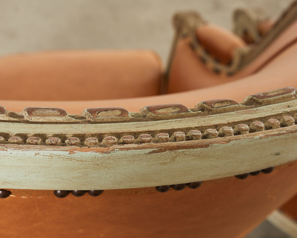 Pair of Hendrix Allardyce Louis XVI Style Bergere Armchairs