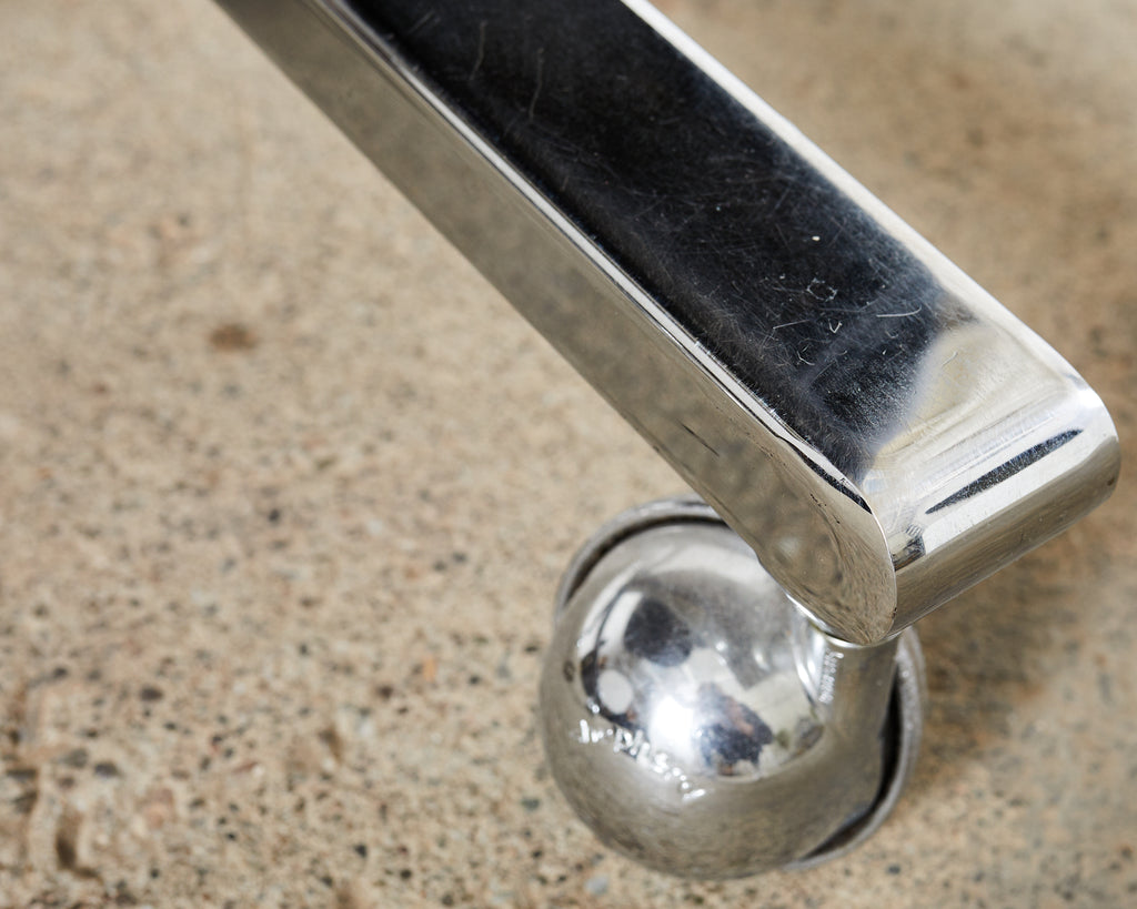 Pair of Palladium Soft Pad Leather Executive Office Desk Chairs