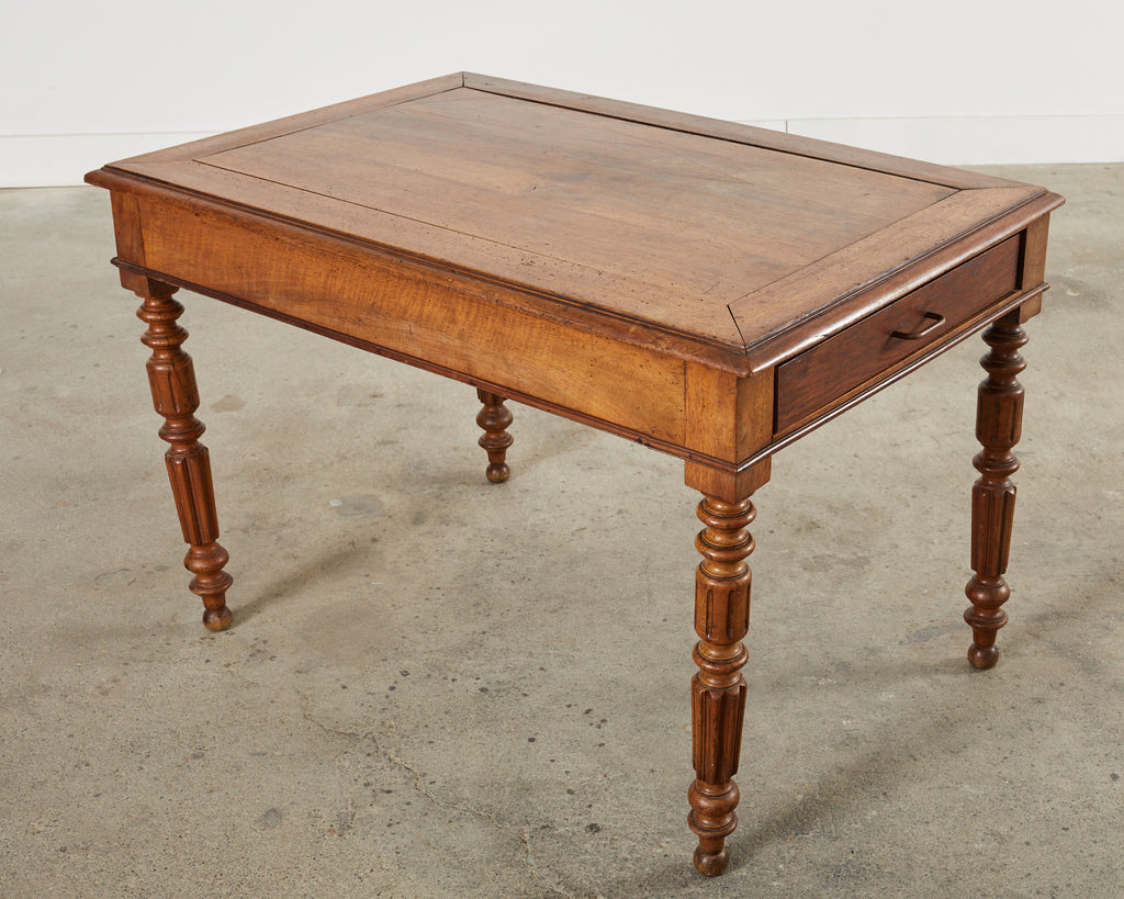 19th Century English William IV Fruitwood Writing Table or Desk