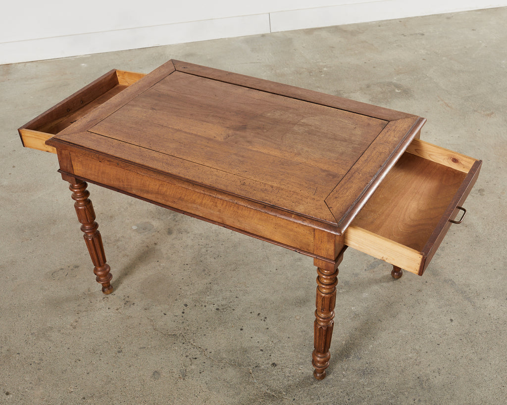 19th Century English William IV Fruitwood Writing Table or Desk