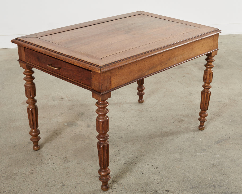 19th Century English William IV Fruitwood Writing Table or Desk