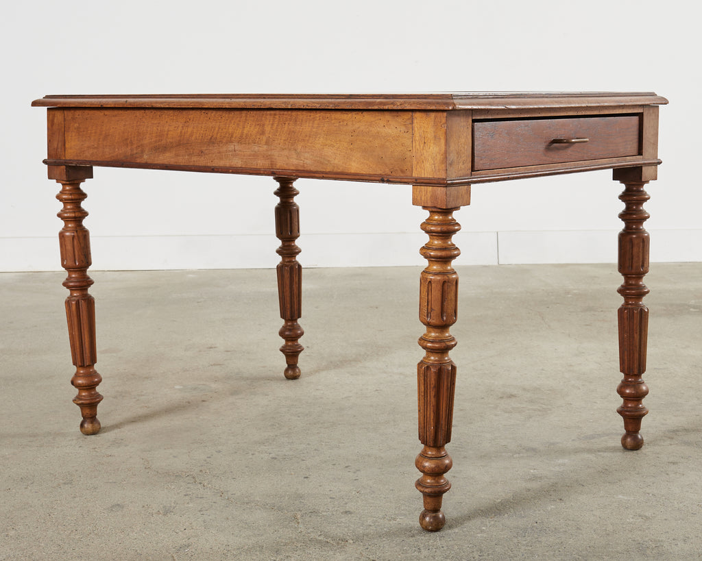 19th Century English William IV Fruitwood Writing Table or Desk