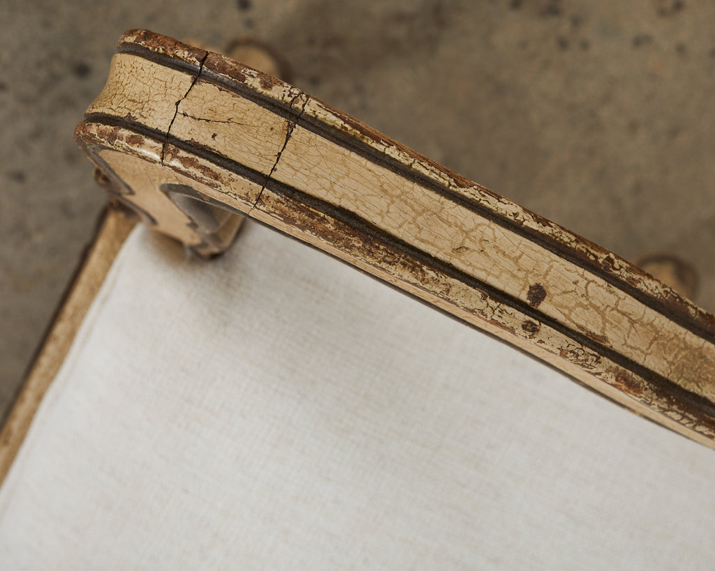 19th Country French Provincial Painted Bench or Footstool