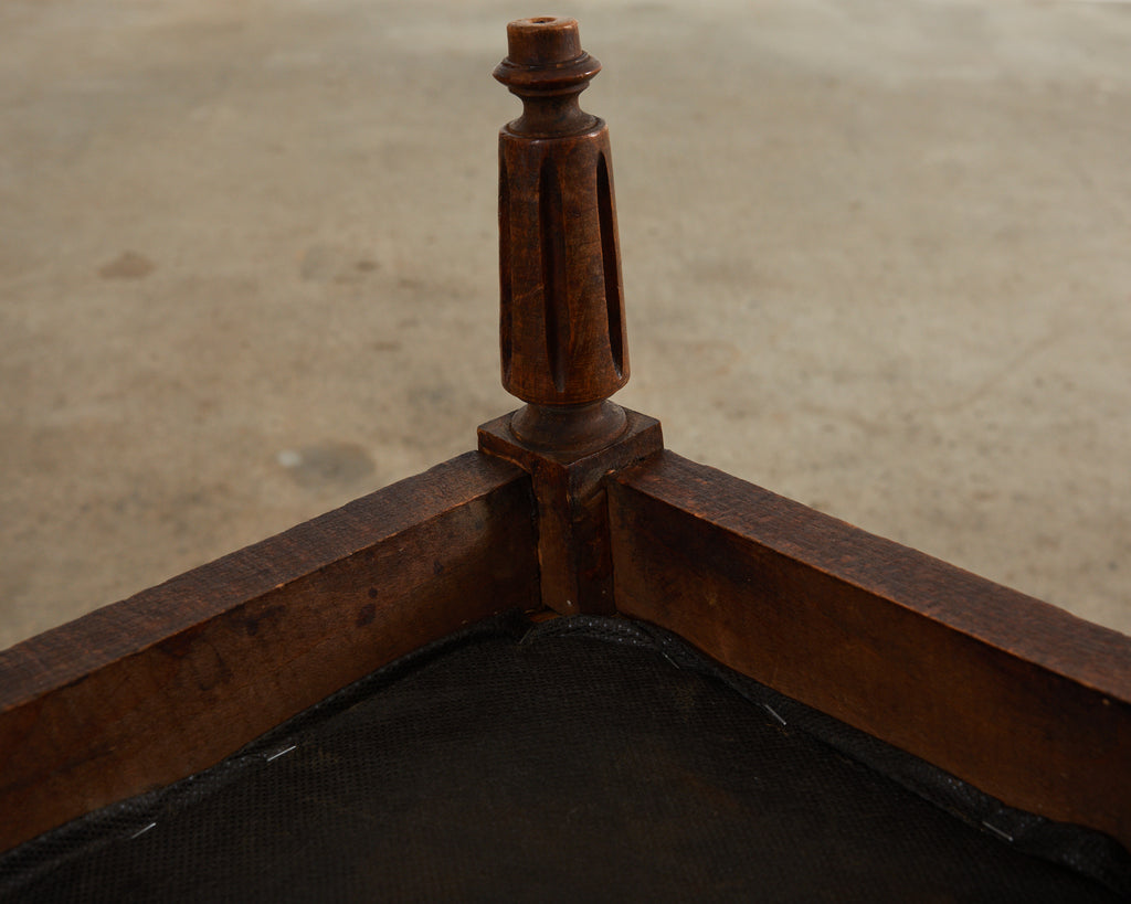Dutch Louis XVI Style Diminutive Footstool with Boucle