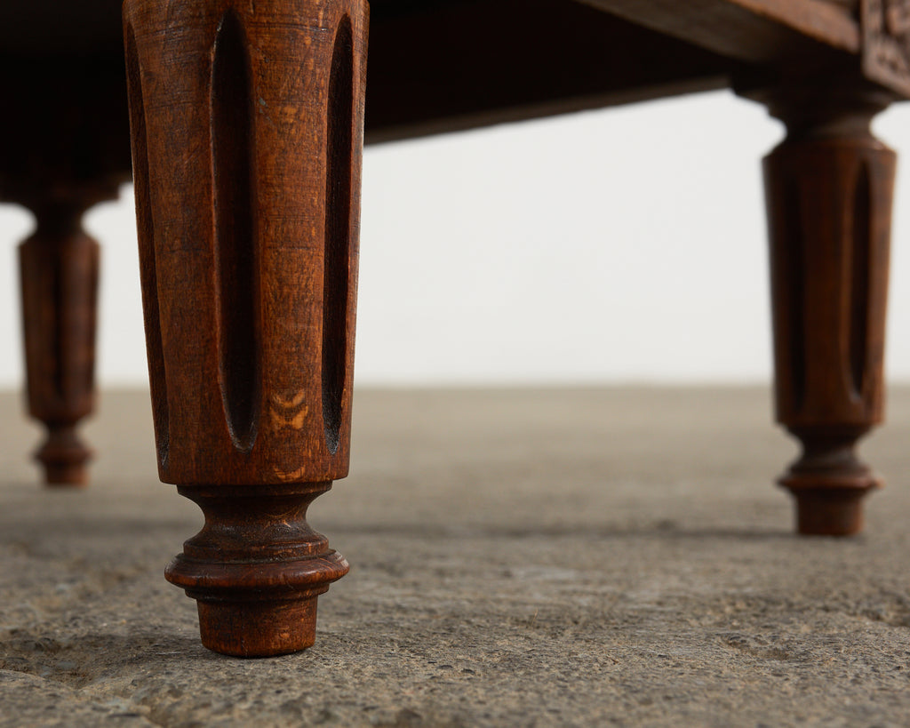 Dutch Louis XVI Style Diminutive Footstool with Boucle
