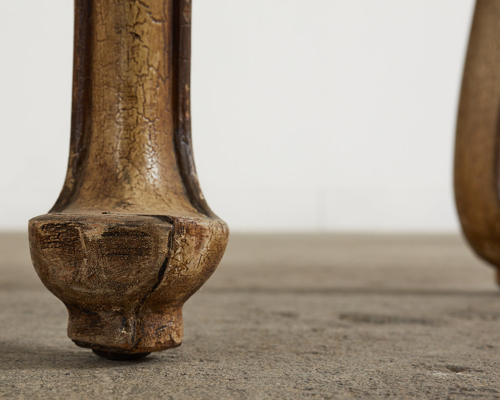 19th Country French Provincial Painted Bench or Footstool