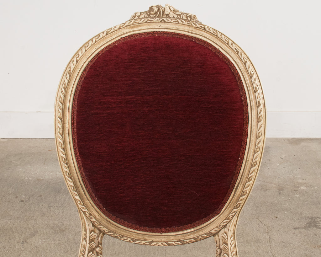 Set of Four Louis XVI Style Painted Dining Chairs