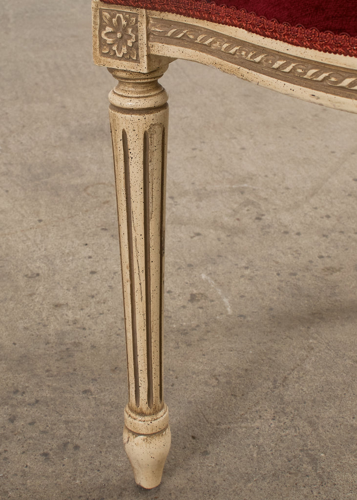 Set of Four Louis XVI Style Painted Dining Chairs