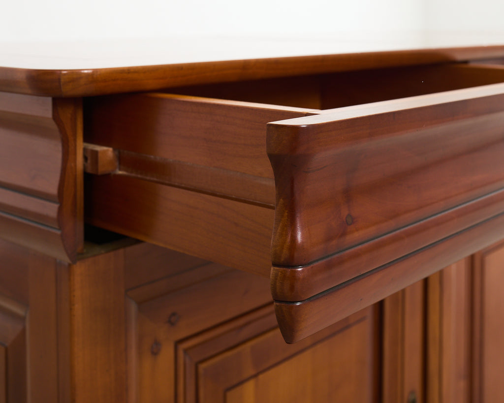 Grand French Louis Philippe Style Fruitwood Sideboard Enfilade
