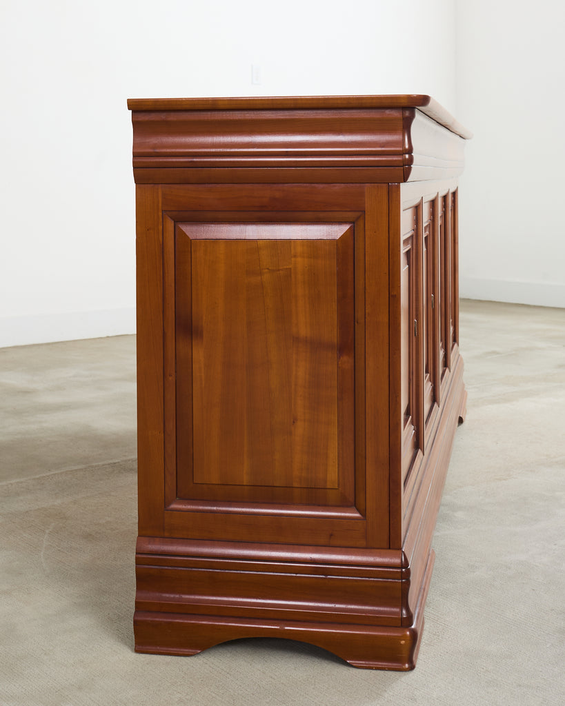 Grand French Louis Philippe Style Fruitwood Sideboard Enfilade
