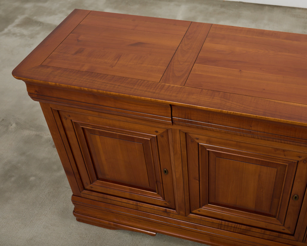 Grand French Louis Philippe Style Fruitwood Sideboard Enfilade