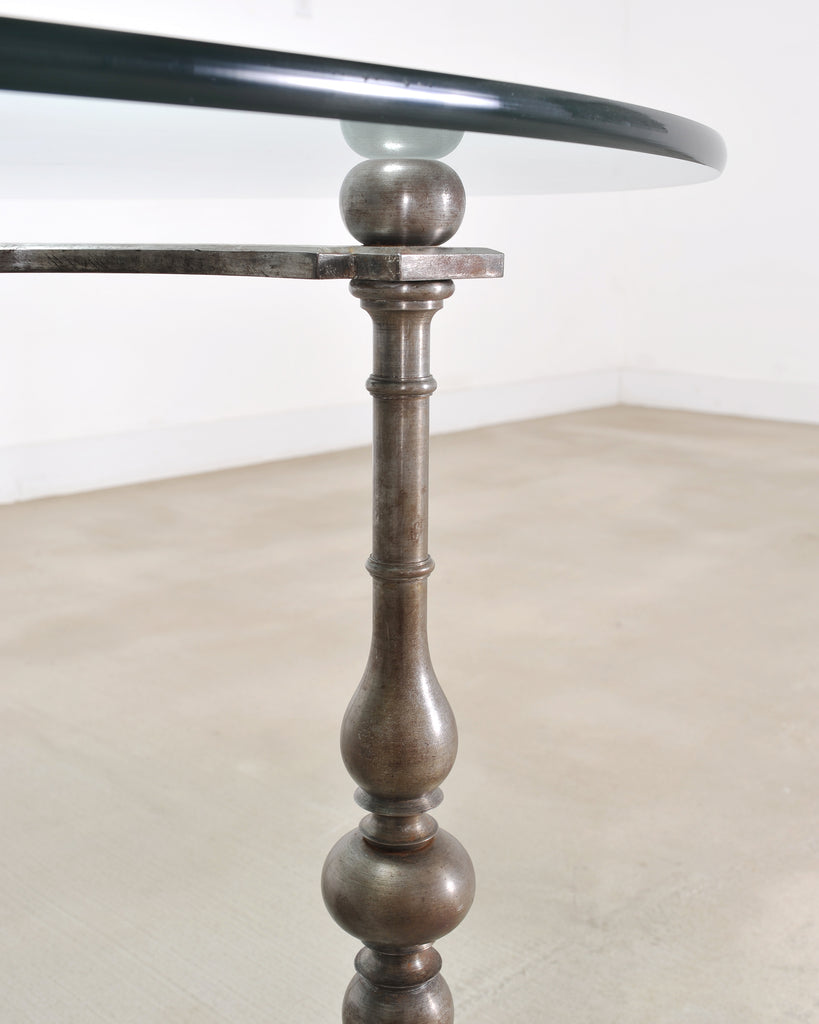 Formations Iron and Glass Baroque-Style Dining Center Table