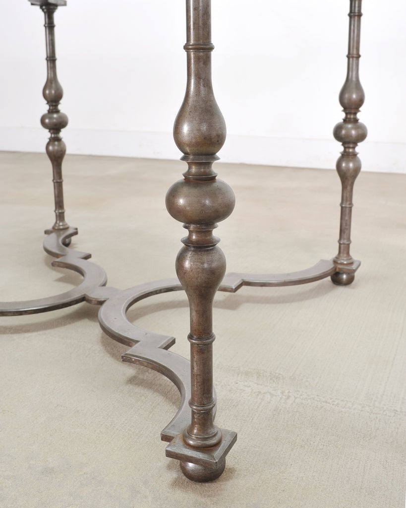 Formations Iron and Glass Baroque-Style Dining Center Table