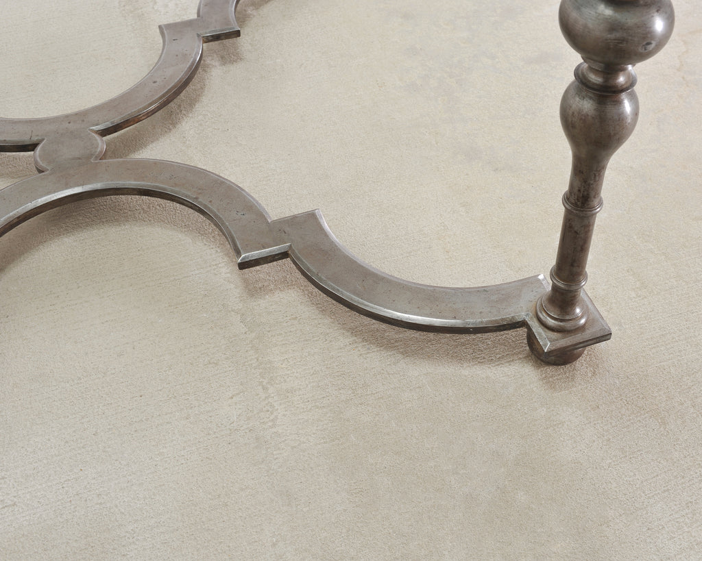 Formations Iron and Glass Baroque-Style Dining Center Table
