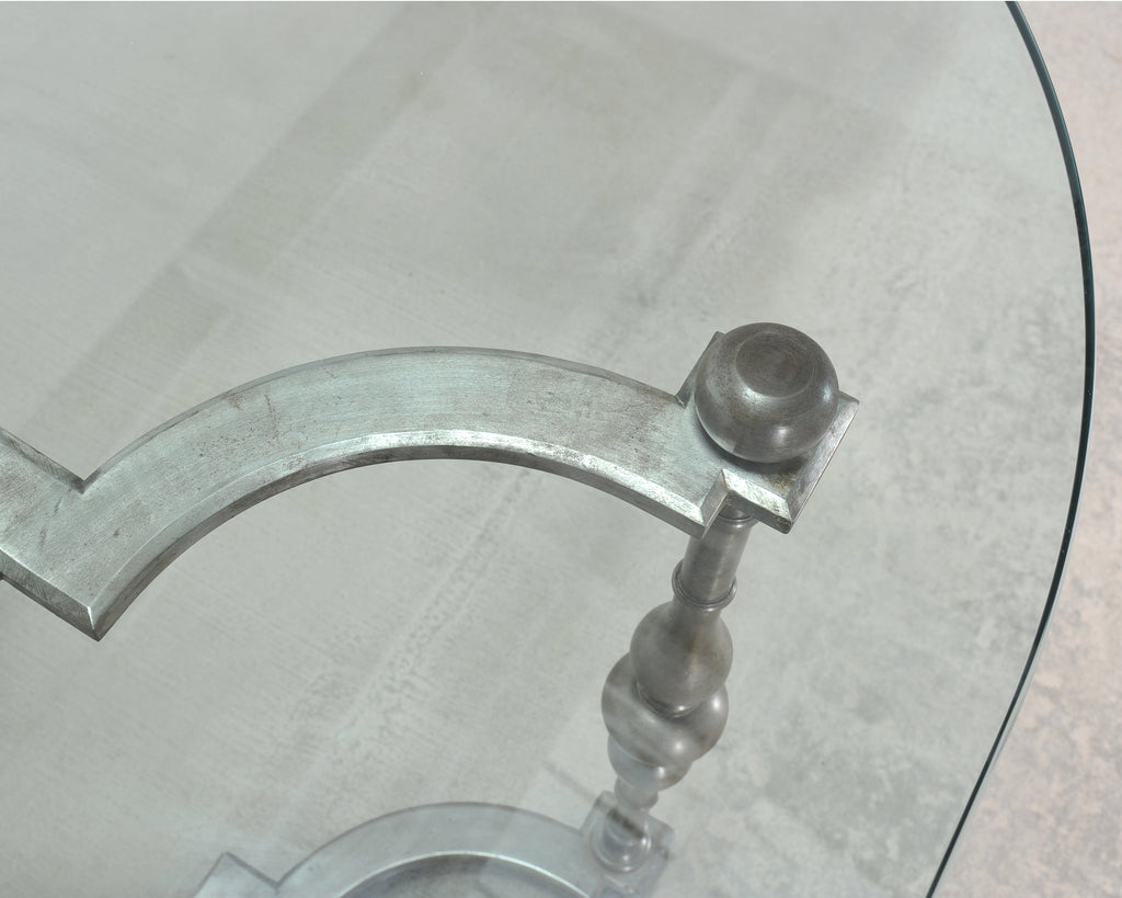 Formations Iron and Glass Baroque-Style Dining Center Table
