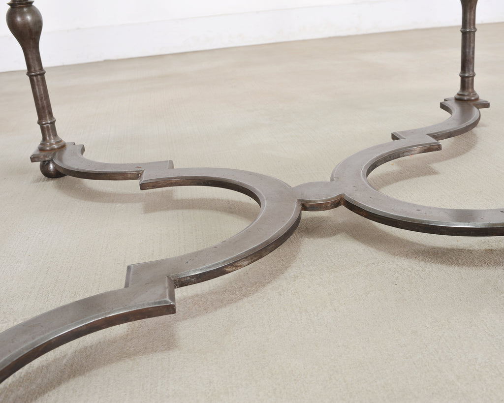 Formations Iron and Glass Baroque-Style Dining Center Table