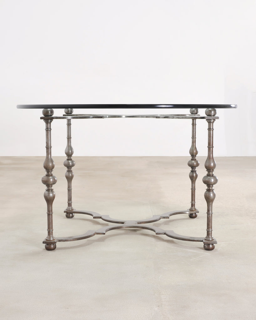 Formations Iron and Glass Baroque-Style Dining Center Table