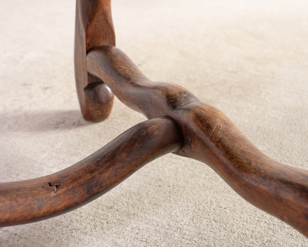 Louis XIII Style Os de Mouton Oak Stool Bench