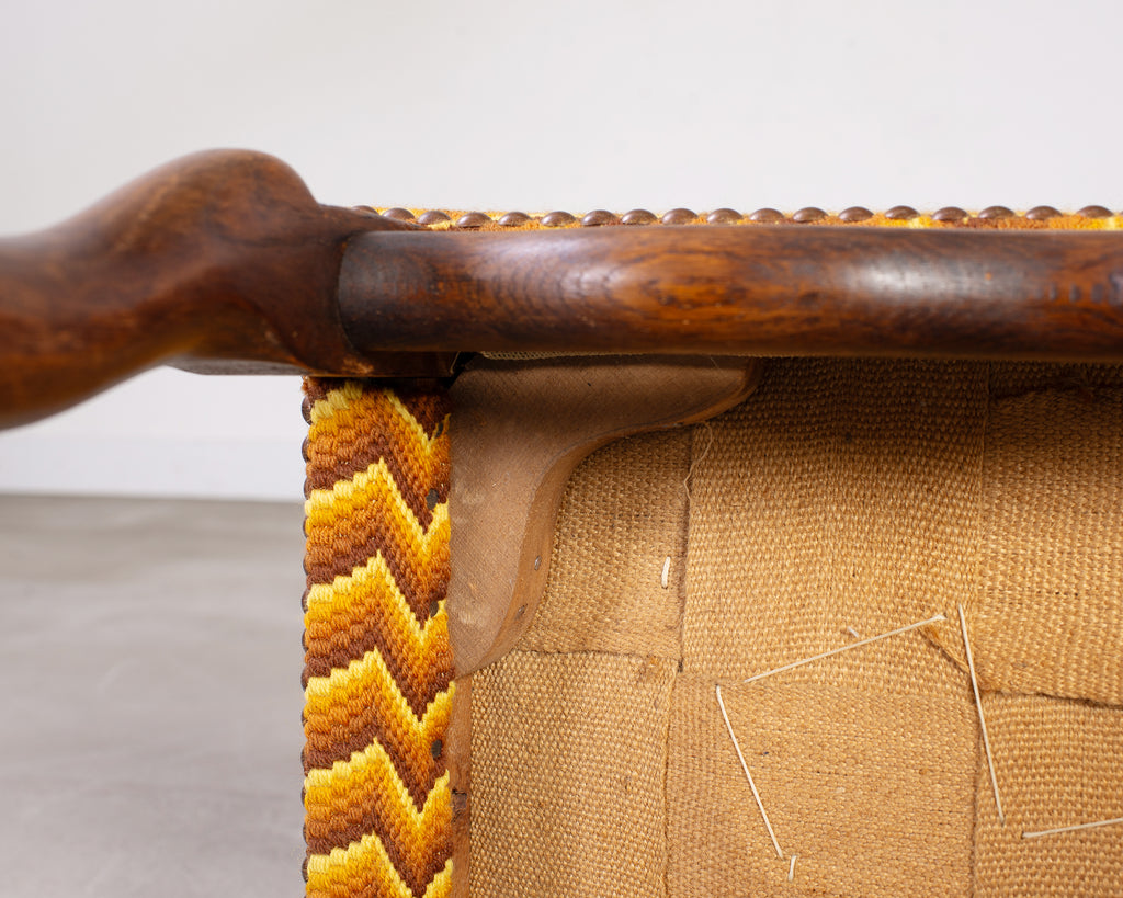 Louis XIII Style Os de Mouton Oak Stool Bench