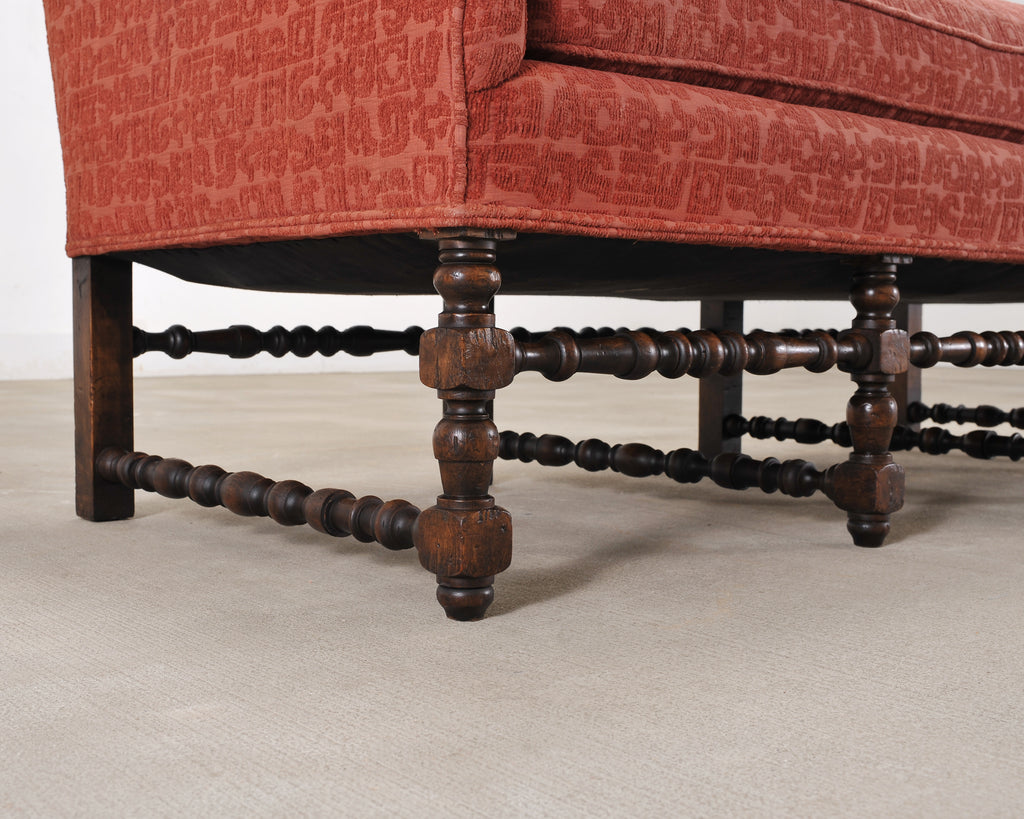 English William and Mary Baroque Style Camel Hump Back Settee
