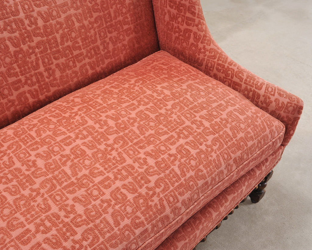 English William and Mary Baroque Style Camel Hump Back Settee
