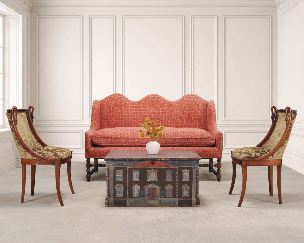 English William and Mary Baroque Style Camel Hump Back Settee