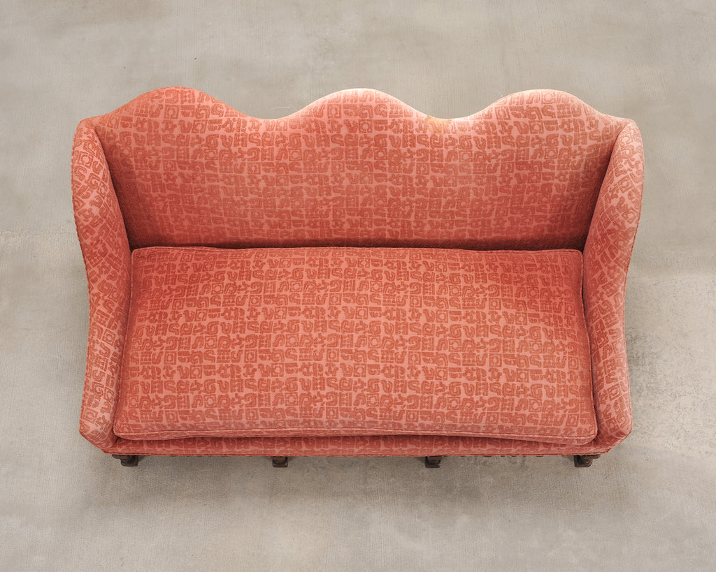English William and Mary Baroque Style Camel Hump Back Settee